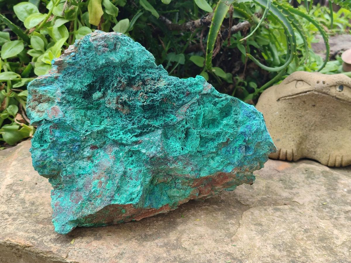 Natural Cobbed Large Shattuckite, Malachite, Chrysocolla and Azurite Specimen x 1 From Kaokoveld, Namibia - Toprock Gemstones and Minerals 