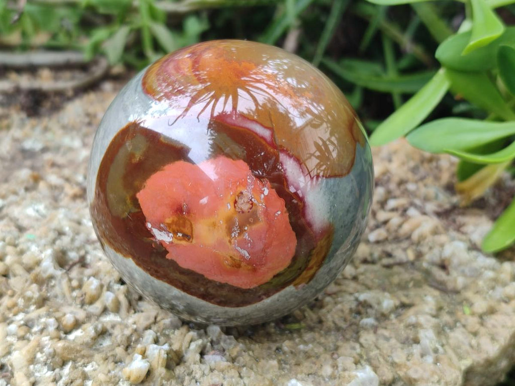 Polished Polychrome Jasper Spheres x 3 From NW Coast, Madagascar - Toprock Gemstones and Minerals 