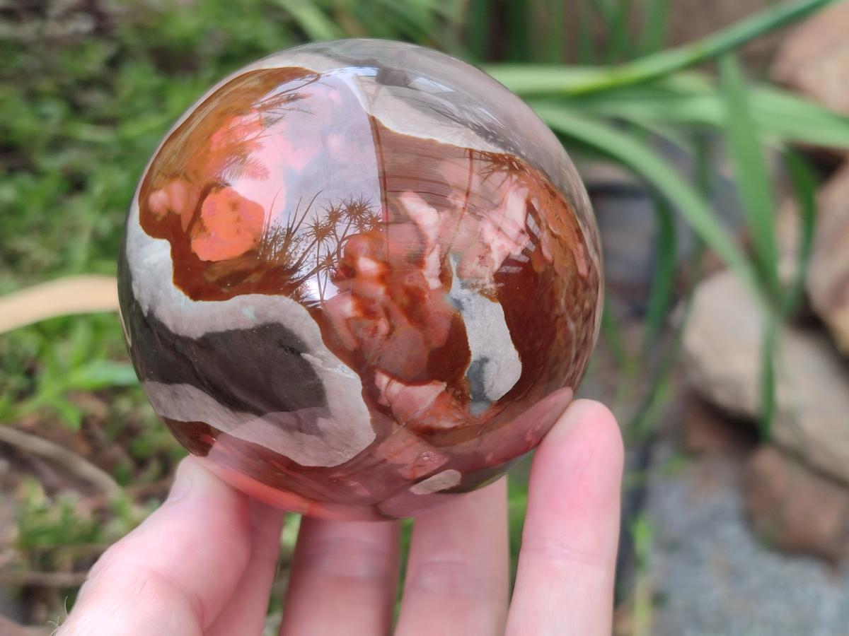 Polished Polychrome Jasper Spheres x 3 From NW Coast, Madagascar - Toprock Gemstones and Minerals 