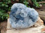 Natural Blue Celestite Cluster Specimens x 2 From Sakoany, Madagascar - Toprock Gemstones and Minerals 