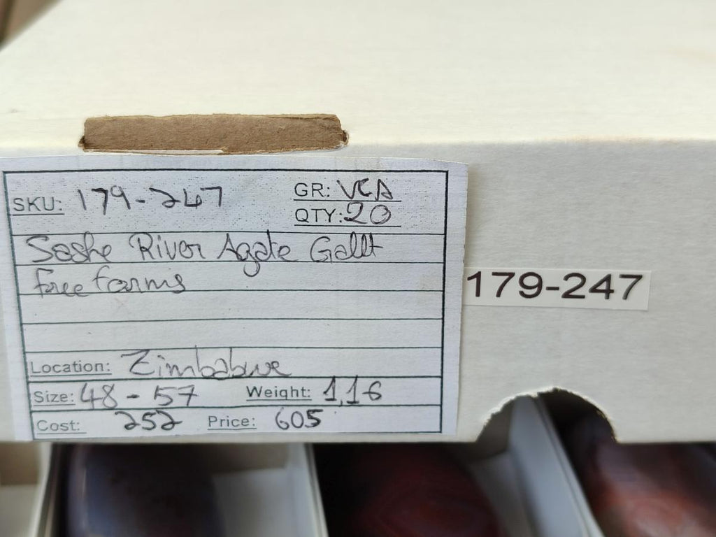 Polished Red Shashe River Agate Free Forms x 20 From Shashe River, Zimbabwe - Toprock Gemstones and Minerals 