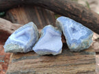 Natural Blue Lace Agate Geode Specimens x 24 From Nsanje, Malawi - Toprock Gemstones and Minerals 