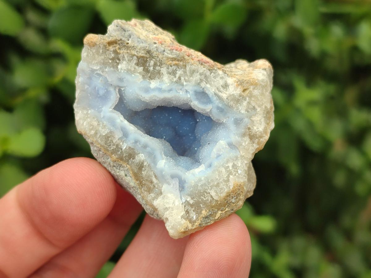 Natural Blue Lace Agate Geode Specimens x 24 From Nsanje, Malawi - Toprock Gemstones and Minerals 