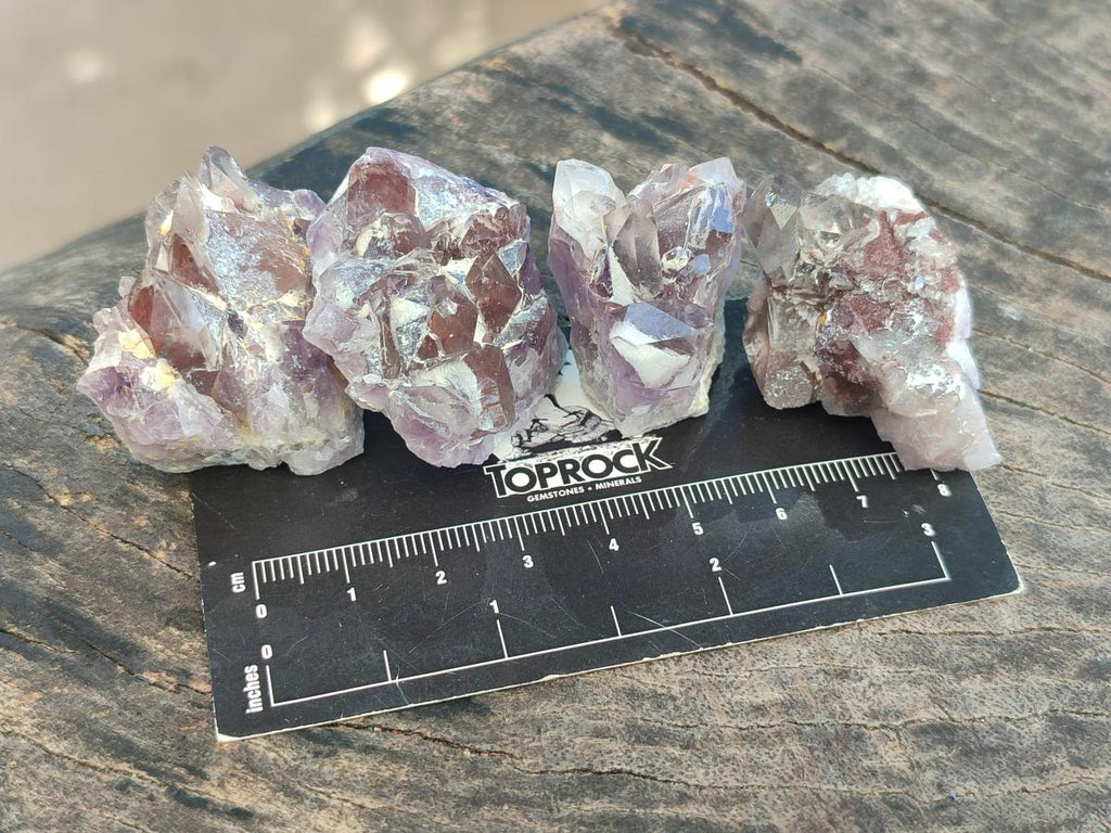 Natural Rare Small Amethyst Asylum Quartz Clusters x 70 From Luena, Congo - Toprock Gemstones and Minerals 