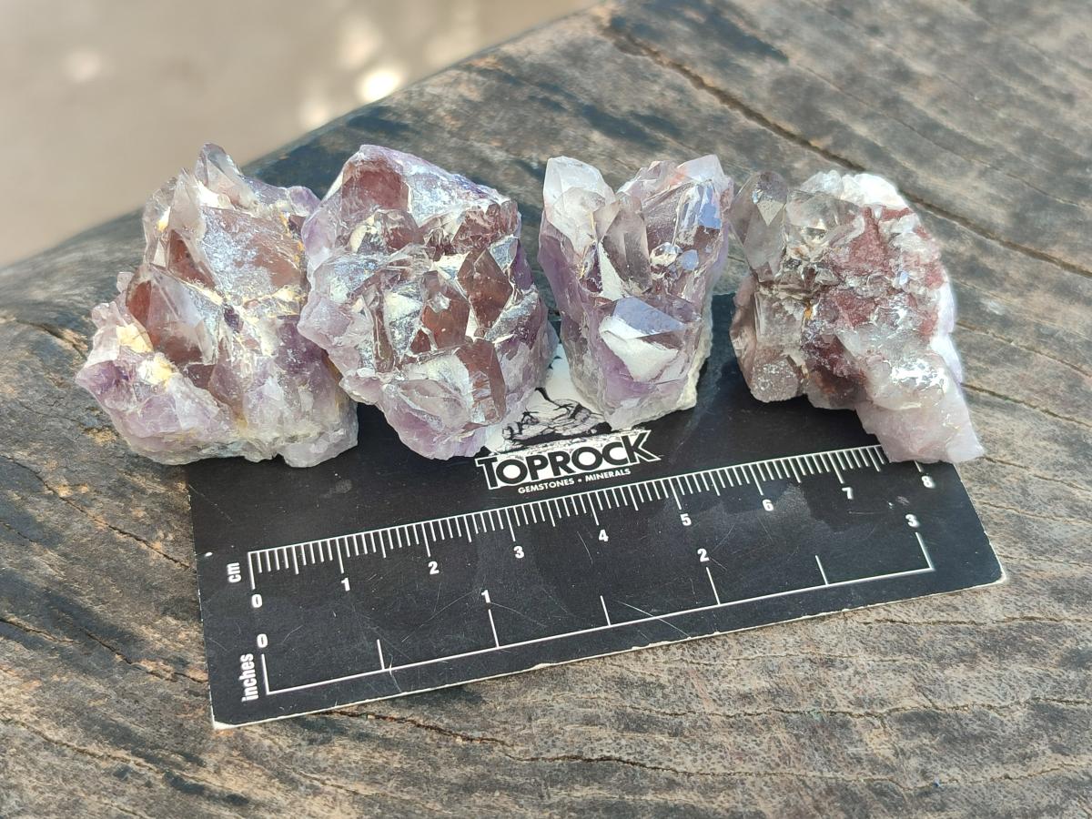 Natural Rare Small Amethyst Asylum Quartz Clusters x 70 From Luena, Congo - Toprock Gemstones and Minerals 
