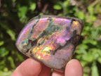 Polished Rare Purple Sunset Flash Labradorite Standing Free Forms x 12 From Madagascar - Toprock Gemstones and Minerals 
