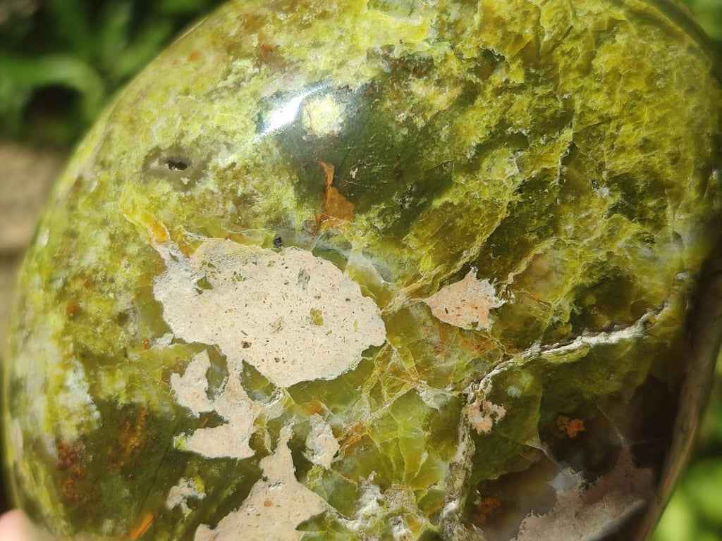 Polished Green Opal Standing Free Forms x 2 From Betroka, Madagascar - Toprock Gemstones and Minerals 