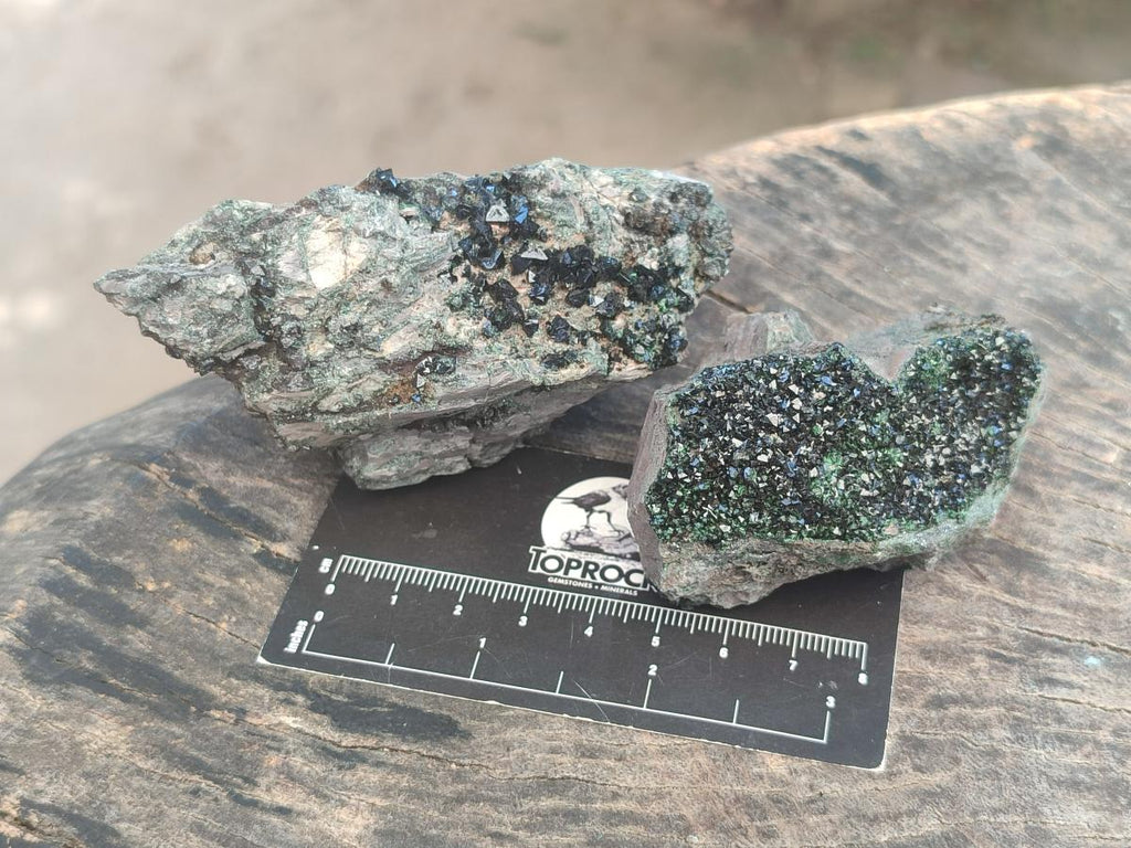 Natural Libethenite Crystals on Dolomite Matrix Specimens x 6 From Shituru, Congo - Toprock Gemstones and Minerals 