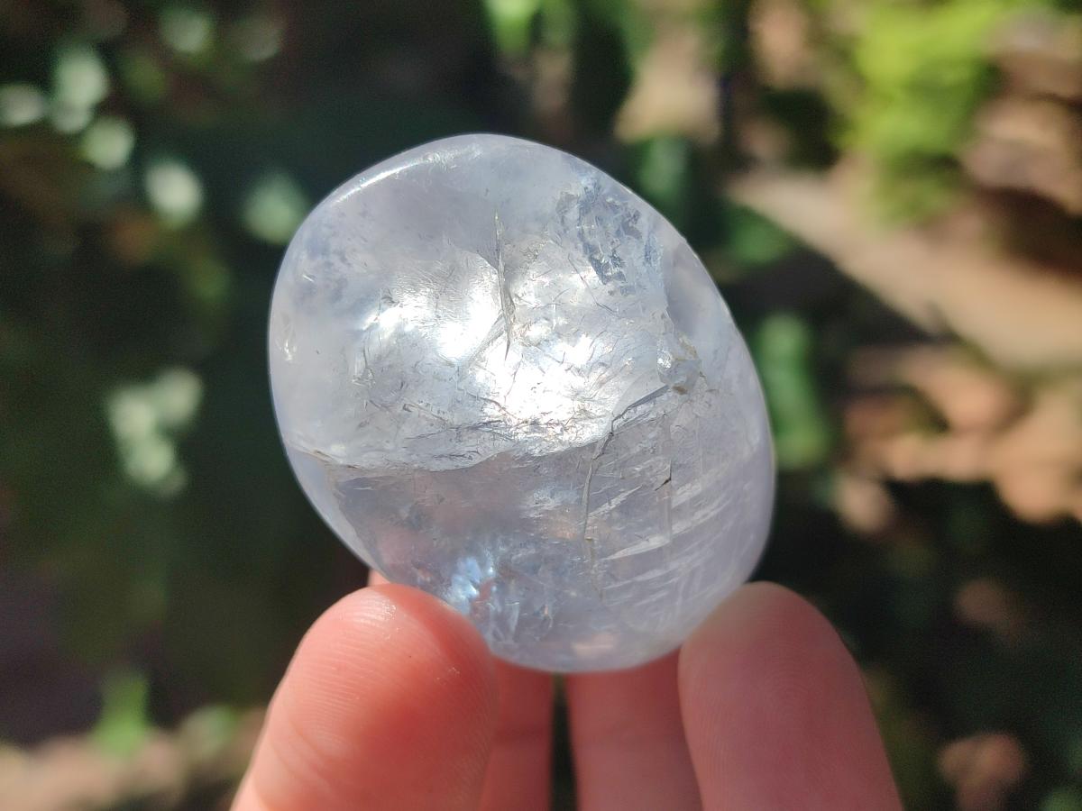 Polished Mini Blue Celestite Free Forms x 12 From Sakoany, Madagascar - Toprock Gemstones and Minerals 