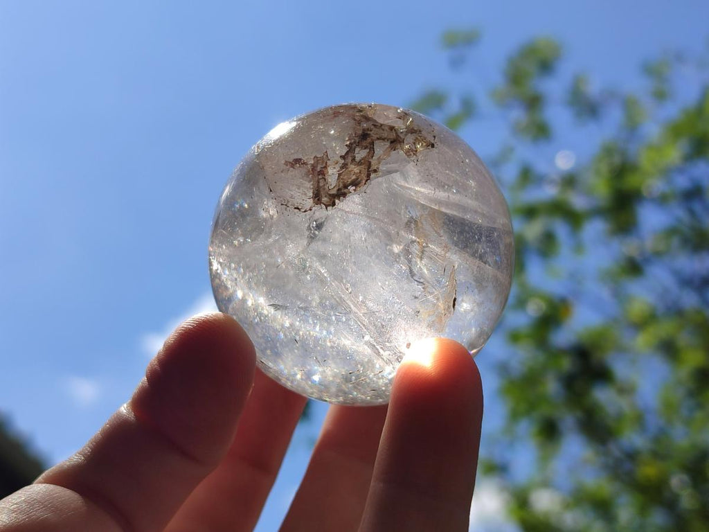 Polished Clear Quartz Crystal Balls x 2 From Madagascar - Toprock Gemstones and Minerals 