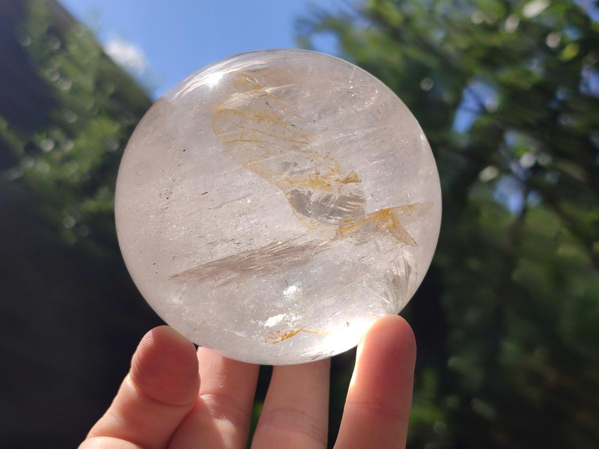 Polished Clear Quartz Crystal Balls x 2 From Madagascar - Toprock Gemstones and Minerals 