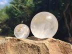 Polished Clear Quartz Crystal Balls x 2 From Madagascar - Toprock Gemstones and Minerals 