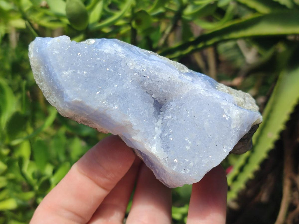 Natural Blue Lace Agate Geode and Cluster Specimens x 12 From Nsanje, Malawi - Toprock Gemstones and Minerals 