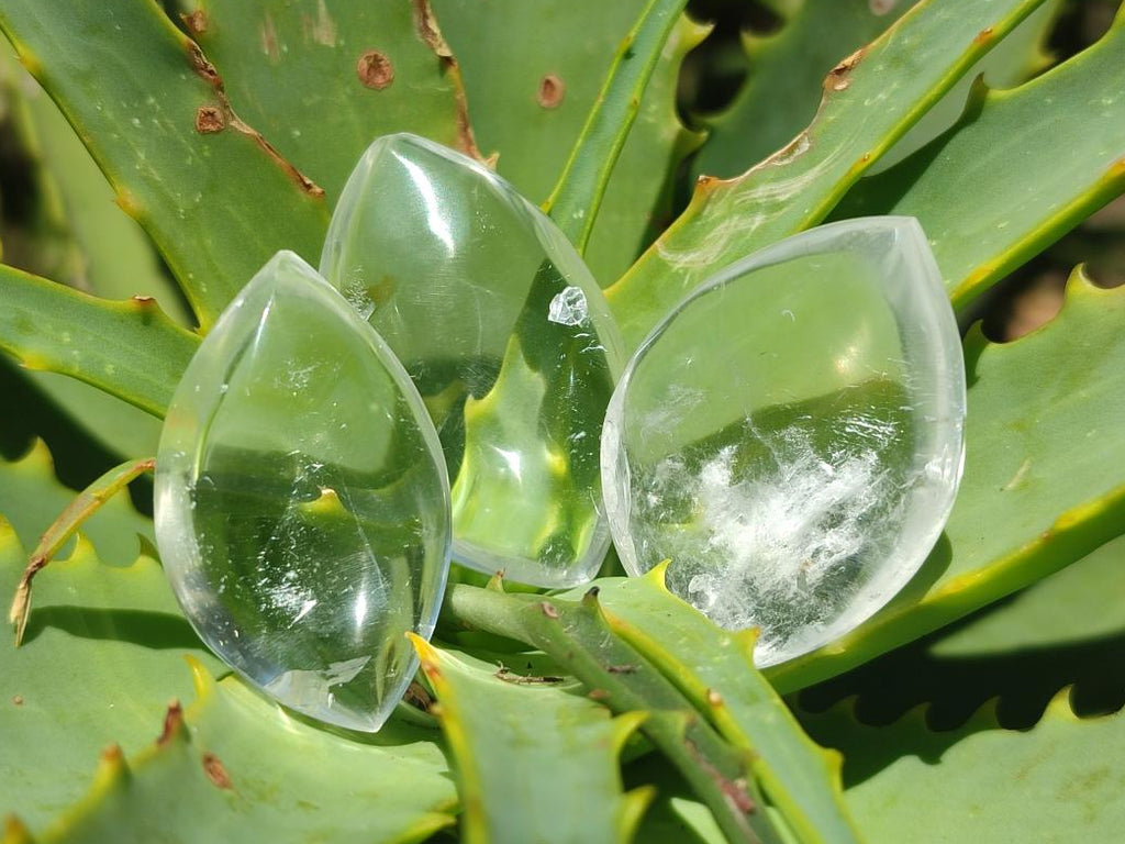 Polished Rock Crystal Quartz "Angel Tears" Free Forms x 70 From Madagascar - Toprock Gemstones and Minerals 