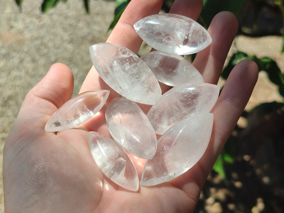 Polished Rock Crystal Quartz "Angel Tears" Free Forms x 70 From Madagascar - Toprock Gemstones and Minerals 