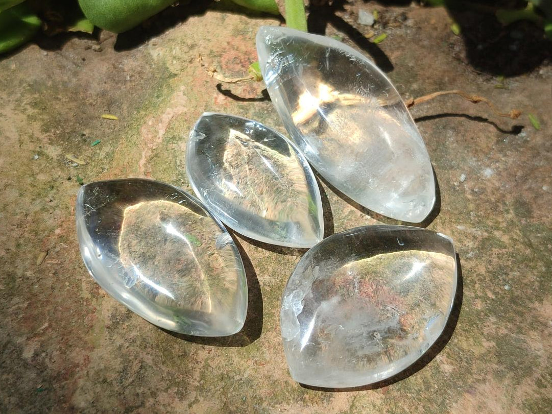 Polished Rock Crystal Quartz "Angel Tears" Free Forms x 70 From Madagascar - Toprock Gemstones and Minerals 