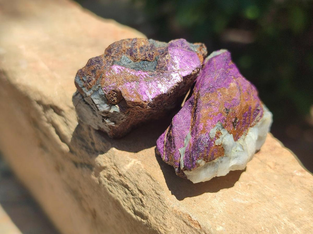 Natural Metallic Cobbed Purpurite Specimens x 70 From Erongo, Namibia - Toprock Gemstones and Minerals 