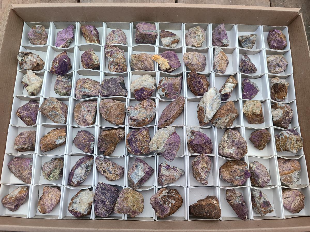 Natural Metallic Cobbed Purpurite Specimens x 70 From Erongo, Namibia - Toprock Gemstones and Minerals 