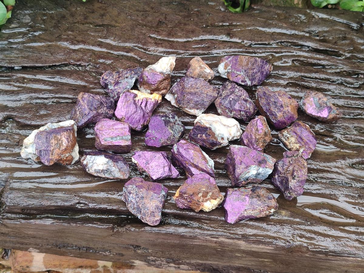 Natural Metallic Cobbed Purpurite Specimens x 70 From Erongo, Namibia - Toprock Gemstones and Minerals 