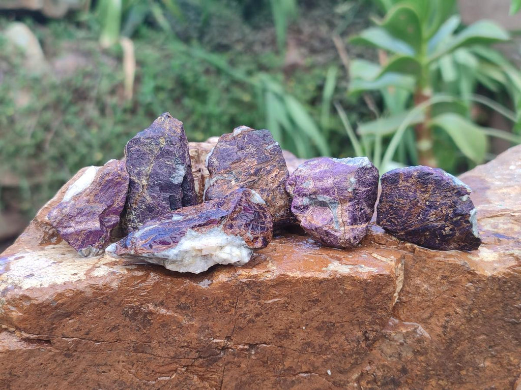 Natural Metallic Cobbed Purpurite Specimens x 70 From Erongo, Namibia - Toprock Gemstones and Minerals 