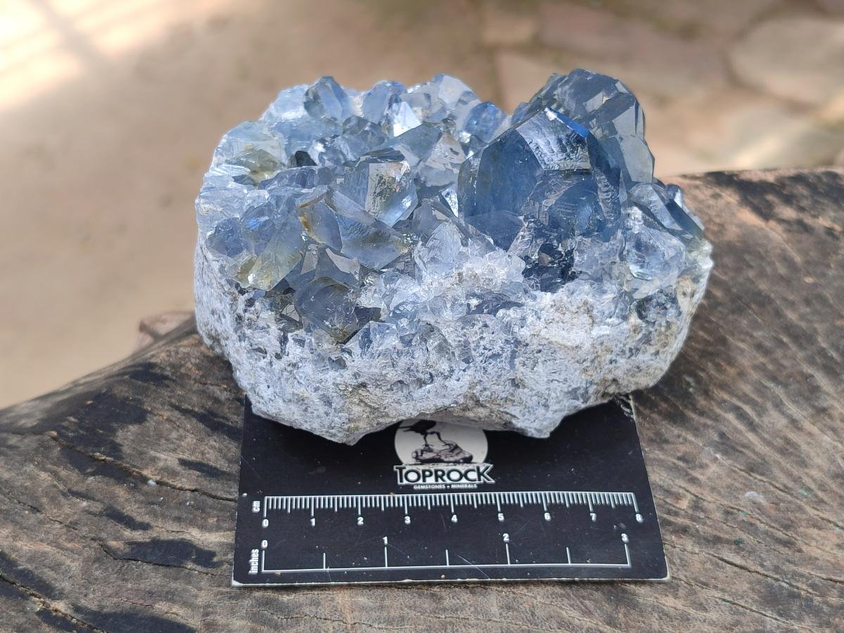 Natural Blue Celestite Cluster Specimens x 4 From Sakoany, Madagascar - Toprock Gemstones and Minerals 