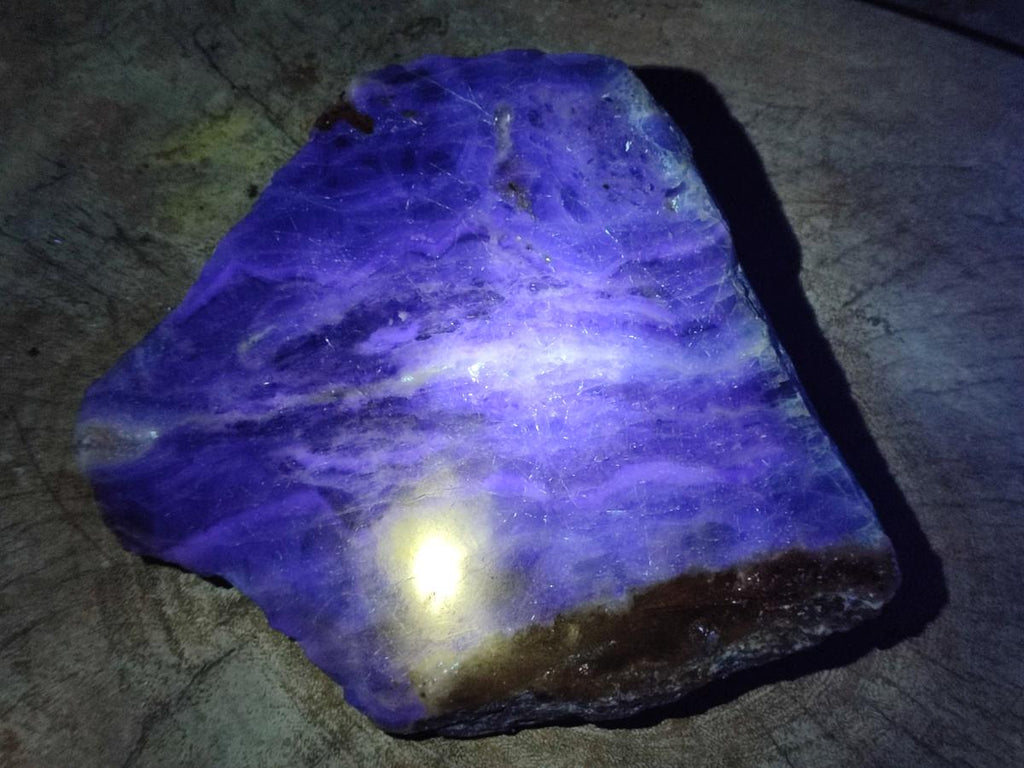 Polished Large Watermelon Fluorite Slice x 1 From Uis, Namibia - Toprock Gemstones and Minerals 