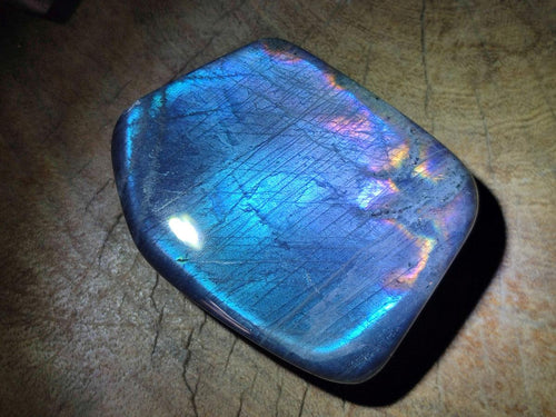 Polished Rare Purple Sunset Flash Labradorite Standing Free Forms x 6 From Madagascar - Toprock Gemstones and Minerals 