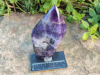 Polished Chevron Amethyst Crystals x 2 From Zambia - Toprock Gemstones and Minerals 
