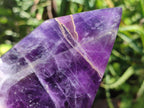 Polished Chevron Amethyst Crystals x 2 From Zambia - Toprock Gemstones and Minerals 