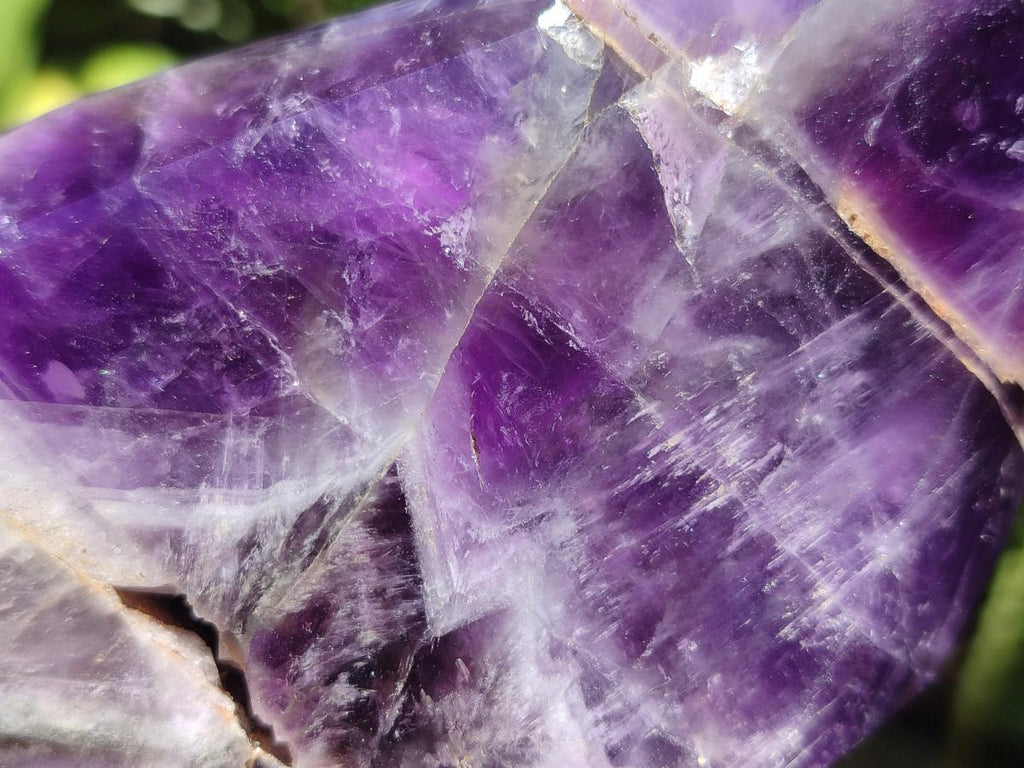 Polished Chevron Amethyst Crystals x 2 From Zambia - Toprock Gemstones and Minerals 
