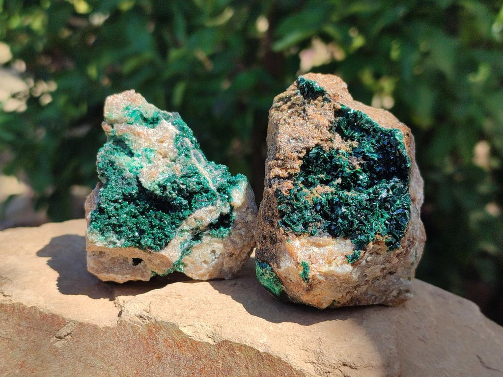 Natural Crystalline Malachite Specimens x 6 From Tenke Fungurume, Congo - Toprock Gemstones and Minerals 