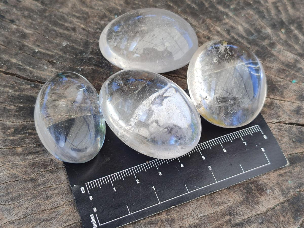 Polished Mix of Carnelian and Clear Quarts Palm Stones x 20 From Madagascar - Toprock Gemstones and Minerals 