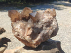 Natural Large Cascading Smokey Citrine Quartz Cluster with Phantoms x 1 From Luena, Congo - Toprock Gemstones and Minerals 