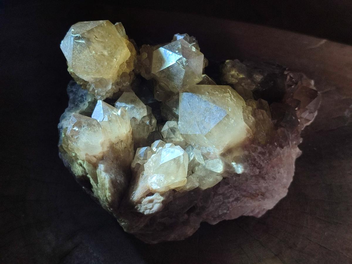 Natural Large Cascading Smokey Citrine Quartz Cluster with Phantoms x 1 From Luena, Congo - Toprock Gemstones and Minerals 