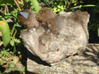 Natural Large Cascading Smokey Citrine Quartz Cluster with Phantoms x 1 From Luena, Congo - Toprock Gemstones and Minerals 