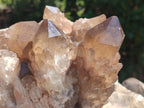 Natural Large Cascading Smokey Citrine Quartz Cluster with Phantoms x 1 From Luena, Congo - Toprock Gemstones and Minerals 