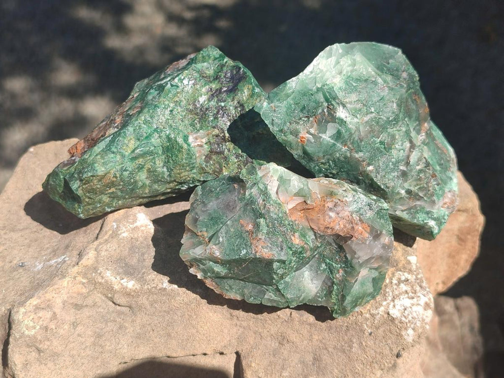 Natural Swazi Jade Cobbed Specimens x 12 From Swaziland - Toprock Gemstones and Minerals 