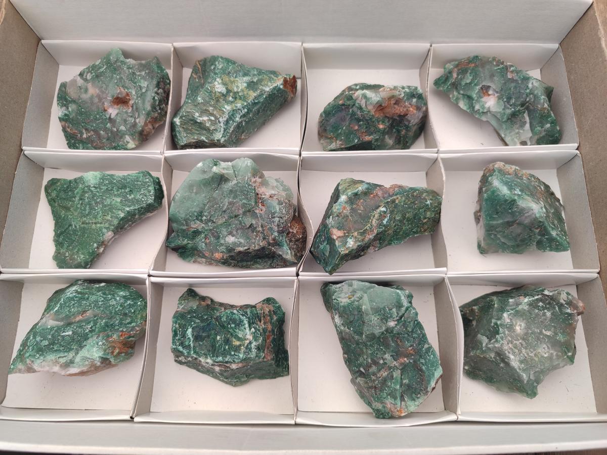 Natural Swazi Jade Cobbed Specimens x 12 From Swaziland - Toprock Gemstones and Minerals 