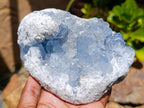 Natural Blue Celestite Geode and Cluster Specimens x 2 From Sakoany, Madagascar - Toprock Gemstones and Minerals 