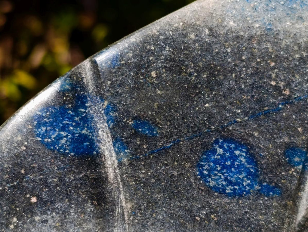 Polished Large Blue Spotted Spinel Leaf Carving x 1 From Madagascar - Toprock Gemstones and Minerals 