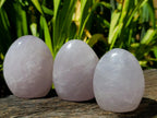 Polished Gemmy Rose Quartz Standing Free Forms x 3 From Madagascar - Toprock Gemstones and Minerals 
