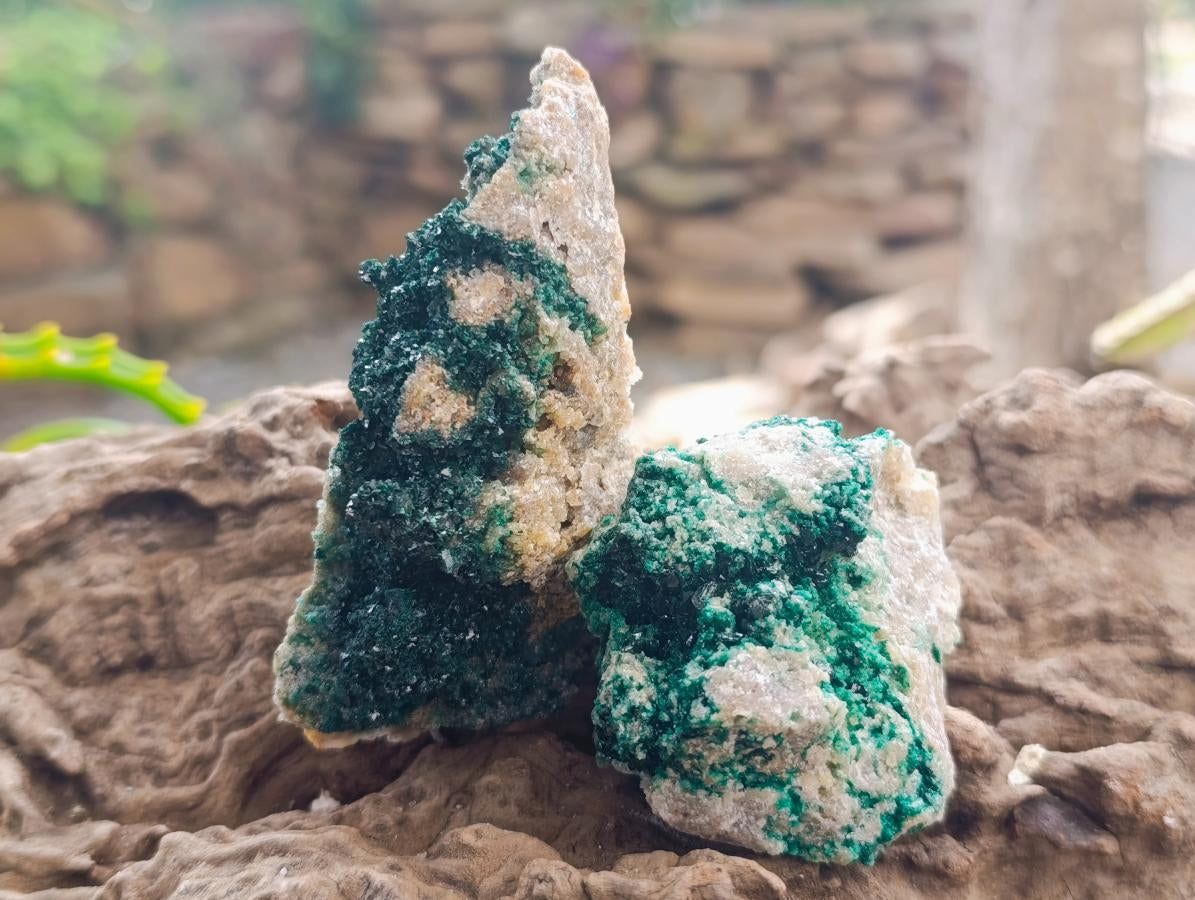 Natural Crystalline Malachite Specimens x 6 From Tenke Fungurume, Congo - Toprock Gemstones and Minerals 