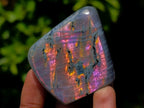 Polished Small Rare Purple Sunset Flash Labradorite Standing Free Forms x 24 From Madagascar - Toprock Gemstones and Minerals 
