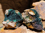 Natural Crystalline Malachite Specimens x 2 From Tenke Fungurume, Congo - Toprock Gemstones and Minerals 