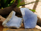 Natural Blue Lace Agate Geode And Cluster Specimens x 12 From Nsanje, Malawi - Toprock Gemstones and Minerals 