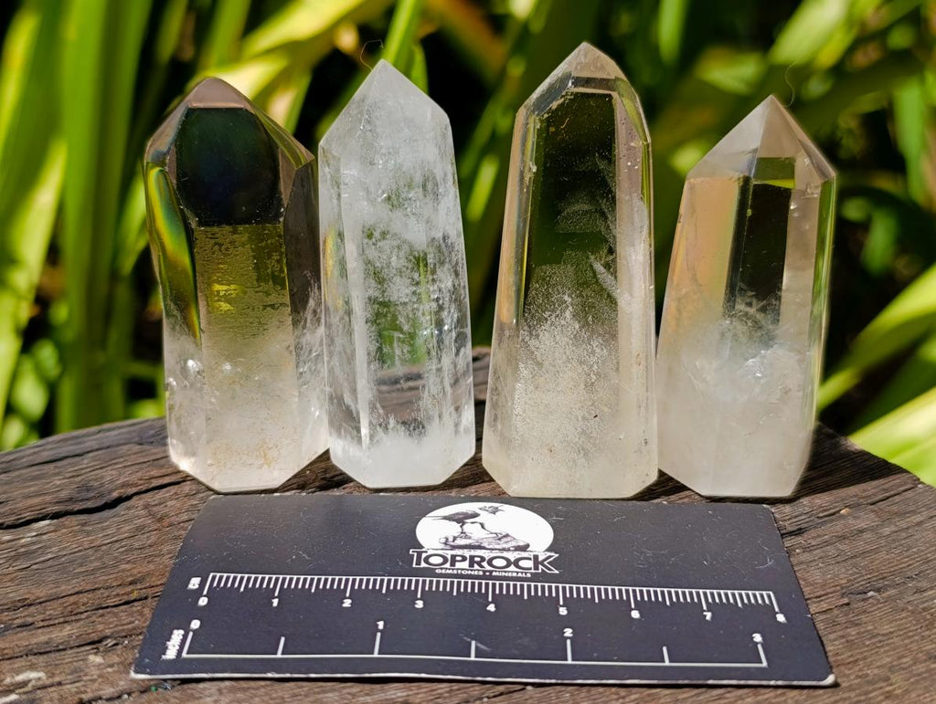 Polished Clear Quartz Crystals x 12 From Madagascar - Toprock Gemstones and Minerals 