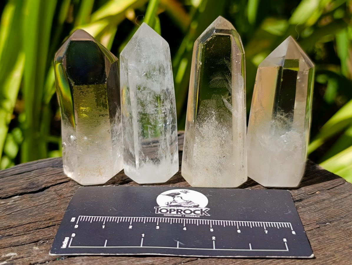 Polished Clear Quartz Crystals x 12 From Madagascar - Toprock Gemstones and Minerals 