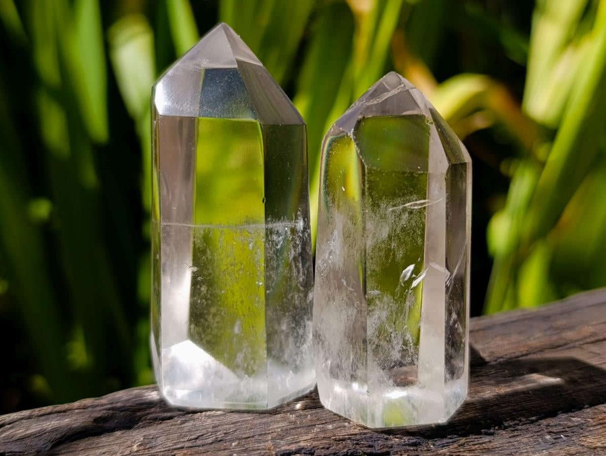 Polished Clear Quartz Crystals x 12 From Madagascar - Toprock Gemstones and Minerals 