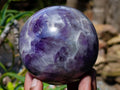 Polished Large Chevron Amethyst Spheres x 2 From Madagascar - Toprock Gemstones and Minerals 
