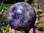 Polished Large Chevron Amethyst Spheres x 2 From Madagascar - Toprock Gemstones and Minerals 
